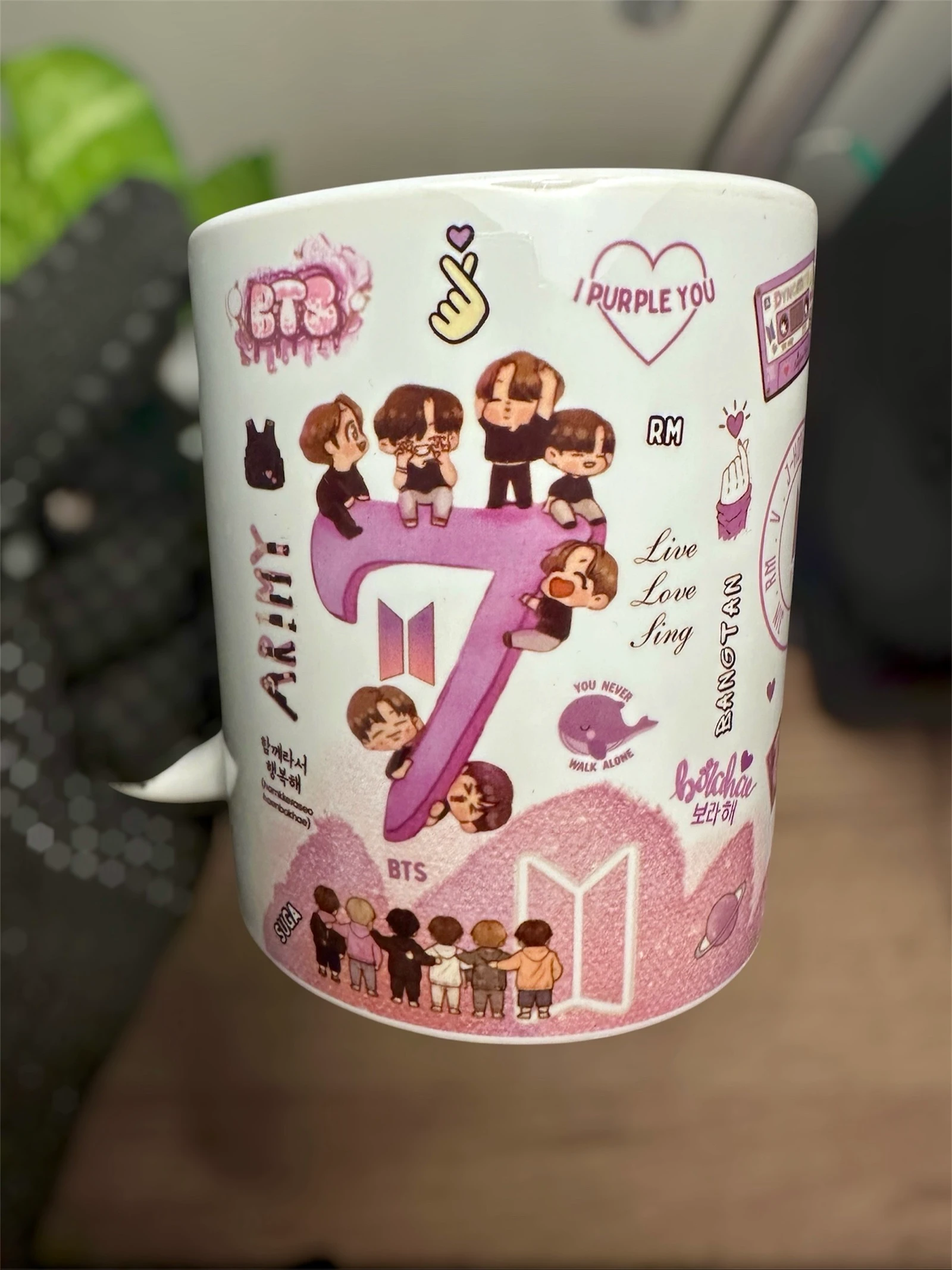Caneca BTS I purple you